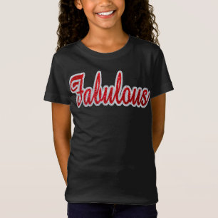 Fabulous - Rood en zilver Glitter T-shirt