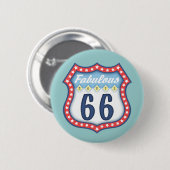 Fabulous Route 66 Ronde Button 5,7 Cm (Voorkant /achterkant)