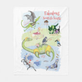 Fabulous Scottish Beasts couverture en polaire pou (Devant)