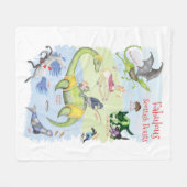 Fabulous Scottish Beasts couverture en polaire pou (Devant (Horizontal))