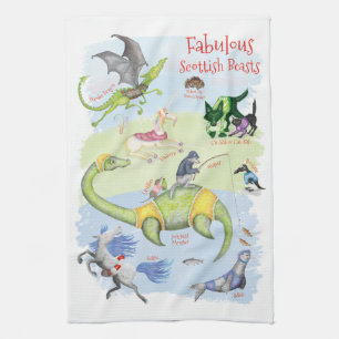 Fabulous Scottish Beasts theedoek