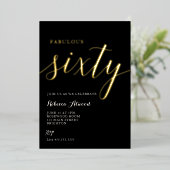 Fabulous Sixty BIrthday Foil Invitation (Debout devant)