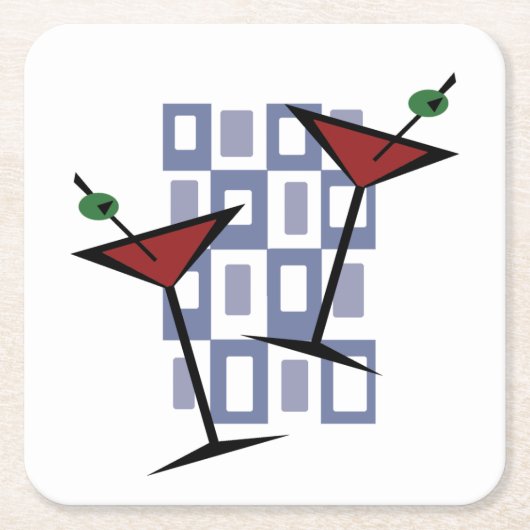 Fabulous  Style Martini Vierkante Kartonnen Onderzetter (Voorkant)