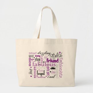 Fabulous Synonym Black Paars Grote Tote Bag