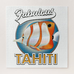 fabulous Tahiti retro logo Legpuzzel