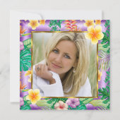 Fabulous Tropical Paars cocktail Foto Kaart (Achterkant)