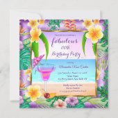 Fabulous Tropical Paars cocktail Foto Kaart (Voorkant)