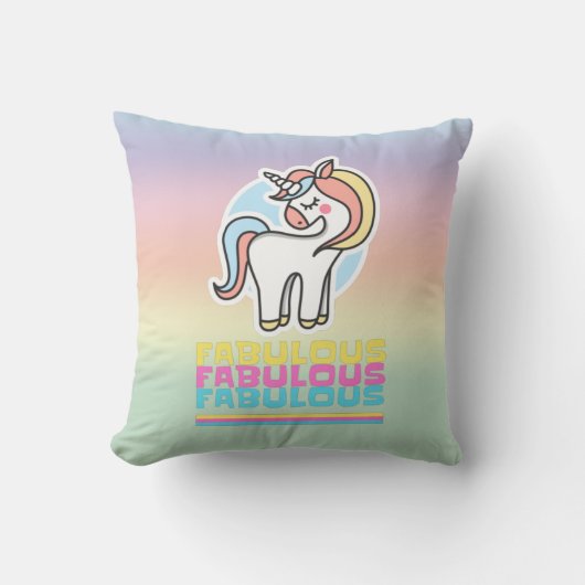 Fabulous Unicorn Kussen (Voorkant)