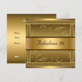 Fabuluse à 50 ans Invitation d'anniversaire en or (Devant / Derrière)