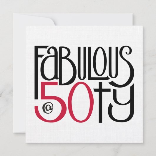 Fabuluse à 50 invitation rouge (Dos)