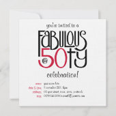 Fabuluse à 50 invitation rouge (Devant)