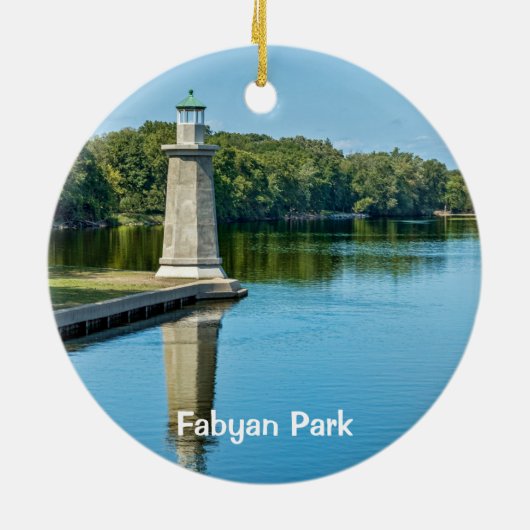 Fabyan Windmill et Fox River ornement recto verso (Dos)