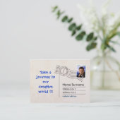 Fac-similé de carte postale (Debout devant)