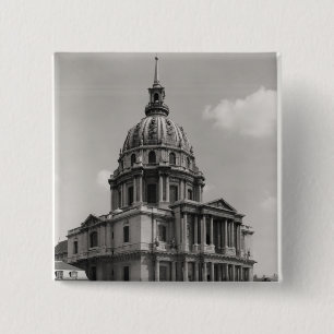 Facade van de Kerk van St. Louis Vierkante Button 5,1 Cm