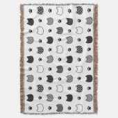 Façades de chat noir et blanc Lancer la couverture (devant Vertical)