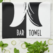 Façades de serviettes de bar noir et blanc (Plié)