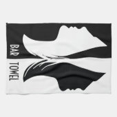 Façades de serviettes de bar noir et blanc (Horizontal)