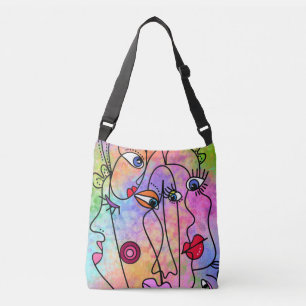 Façades Moods Crossbody Sac Peinture de style mode