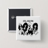 facartoon vierkante button 5,1 cm (Voorkant /achterkant)