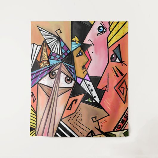 Face à la tapisserie du cubisme (Devant)