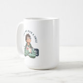 Face à la vie avec un sourire | Mug classique 15# (Devant gauche)