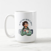 Face à la vie avec un sourire | Mug classique 15# (Gauche)