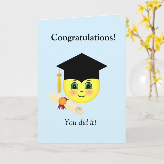 Face-Afstuderen Kaart (Gele Bloem)