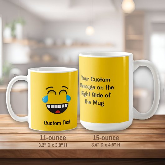 Face avec des larmes de joie café Mug