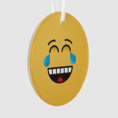 Face avec des larmes de joie Ornament (devant)