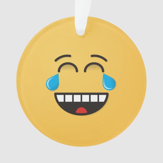 Face avec des larmes de joie Ornament (devant)
