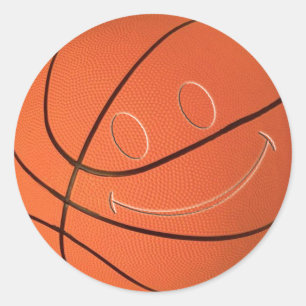 FACE BASKETBALL RONDE STICKER