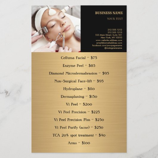 FACE-BEHANDELING Beauty Salon flyer (Voorkant)