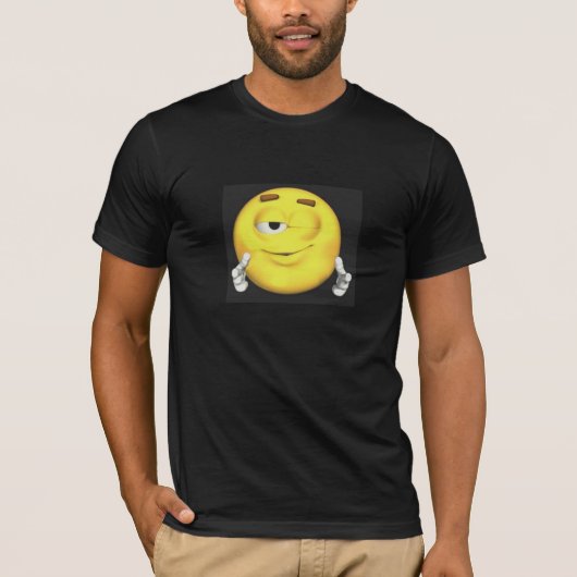 Face Black T-Shirt (Voorkant)