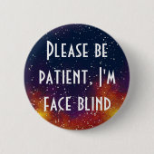 Face Blind  Galaxy Identity Ronde Button 5,7 Cm (Voorkant)