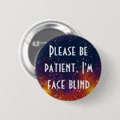 Face Blind  Galaxy Identity Ronde Button 5,7 Cm (Voorkant /achterkant)