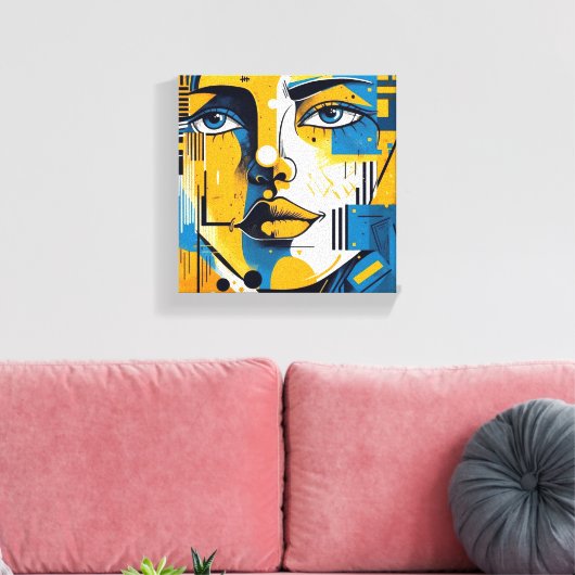 Face Canvas Afdruk (Insitu (Woonkamer))