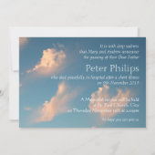 Face Cloud 1 Invitation à l'Faire-part funéraire (Dos)