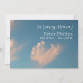 Face Cloud 2 Uitnodiging voor uitvaart (Voorkant)