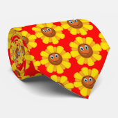 Face Daisy Oranje Stropdas (Opgerold)