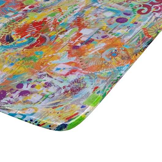 Face de 6 x 7 Déco Planche à découper en verre (Coin)