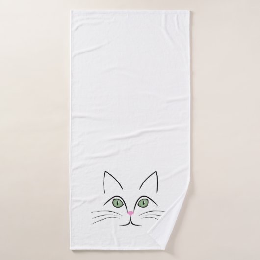 Face de chat (Serviette de bain)