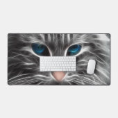Face de chat bleu magnifique (Clavier et souris)