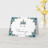 face de licorne somptueuse carte de remerciements  (Fleur jaune)