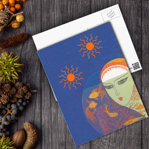 Face Derrière La Carte Postal Fishbowl