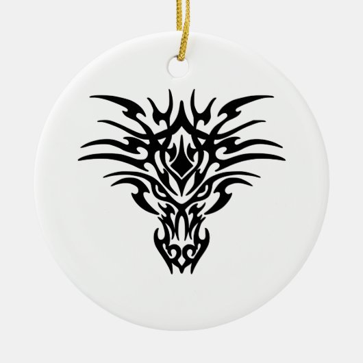 Face-Dragon-Tattoo Keramisch Ornament (Voorkant)