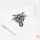 Face-Dragon-Tattoo Vierkante Sticker (Envelop)
