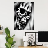Face du crâne | AI Art Poster (Bureau à domicile)