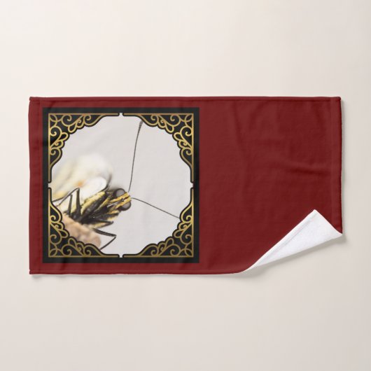 Face du papillon - Monarque de fermeture (Serviette à main)