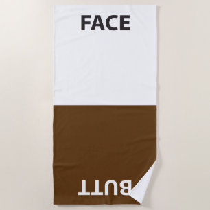 Face en Butt Towel Strandlaken