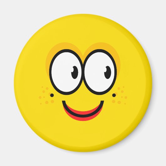 Face - Geel Magnet Magneet (Voorkant)